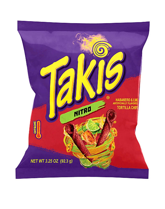Takis Nitro Habanero & Lime Rolled Corn Chips 92.3g