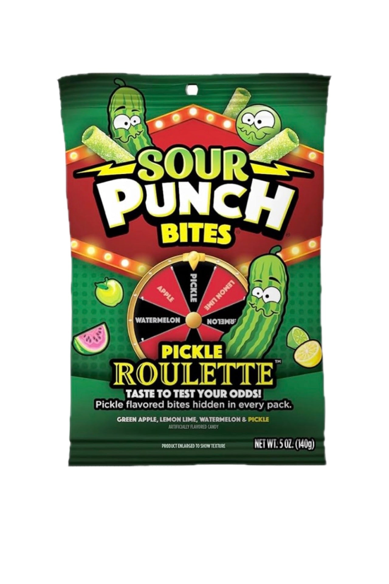 Sour Punch Bites Pickle Roulette 140g