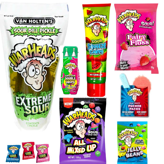Warheads Extreme Sour Pickle Kit Bundle