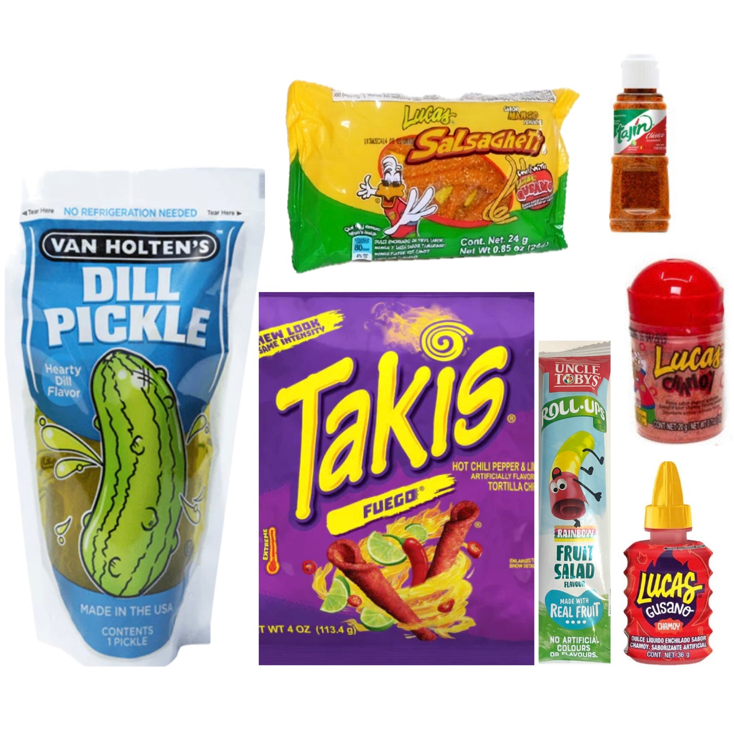 Chamoy Pickle and Takis TikTok Viral Kit Bundle Sour Dill Hot or Warheads Extreme Sour