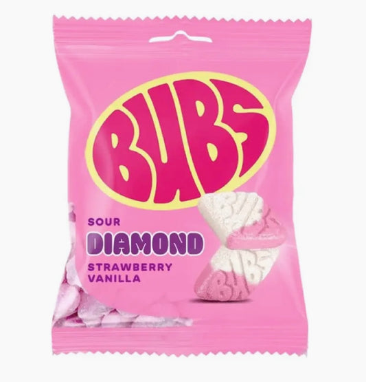 Bubs Sour Diamonds Strawberry Vanilla 156g
