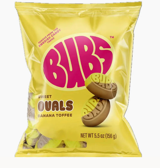 Bubs Sweet Ovals Banana Toffee 156g