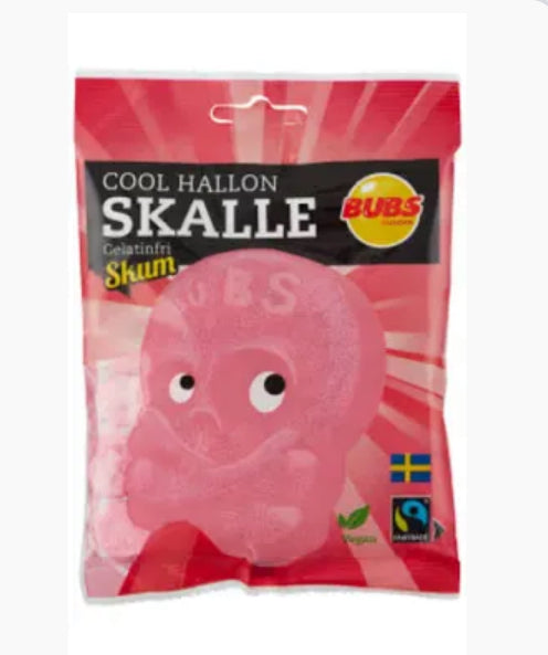 Bubs Swedish Candy Cool Raspberry Skulls 90g