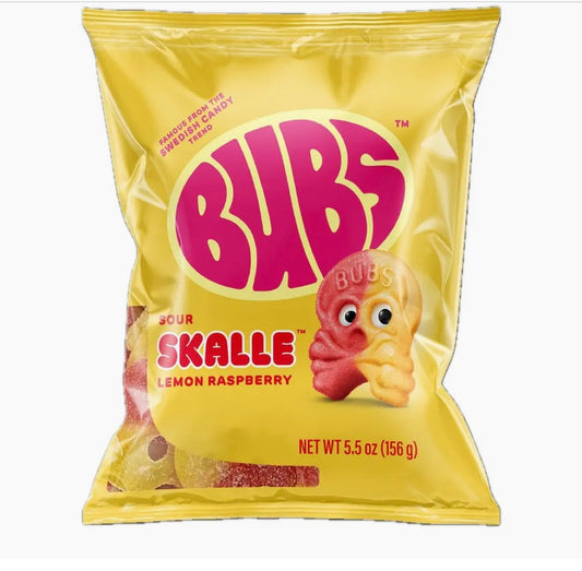 Buns Sour Skulls Lemon Raspberry 156g