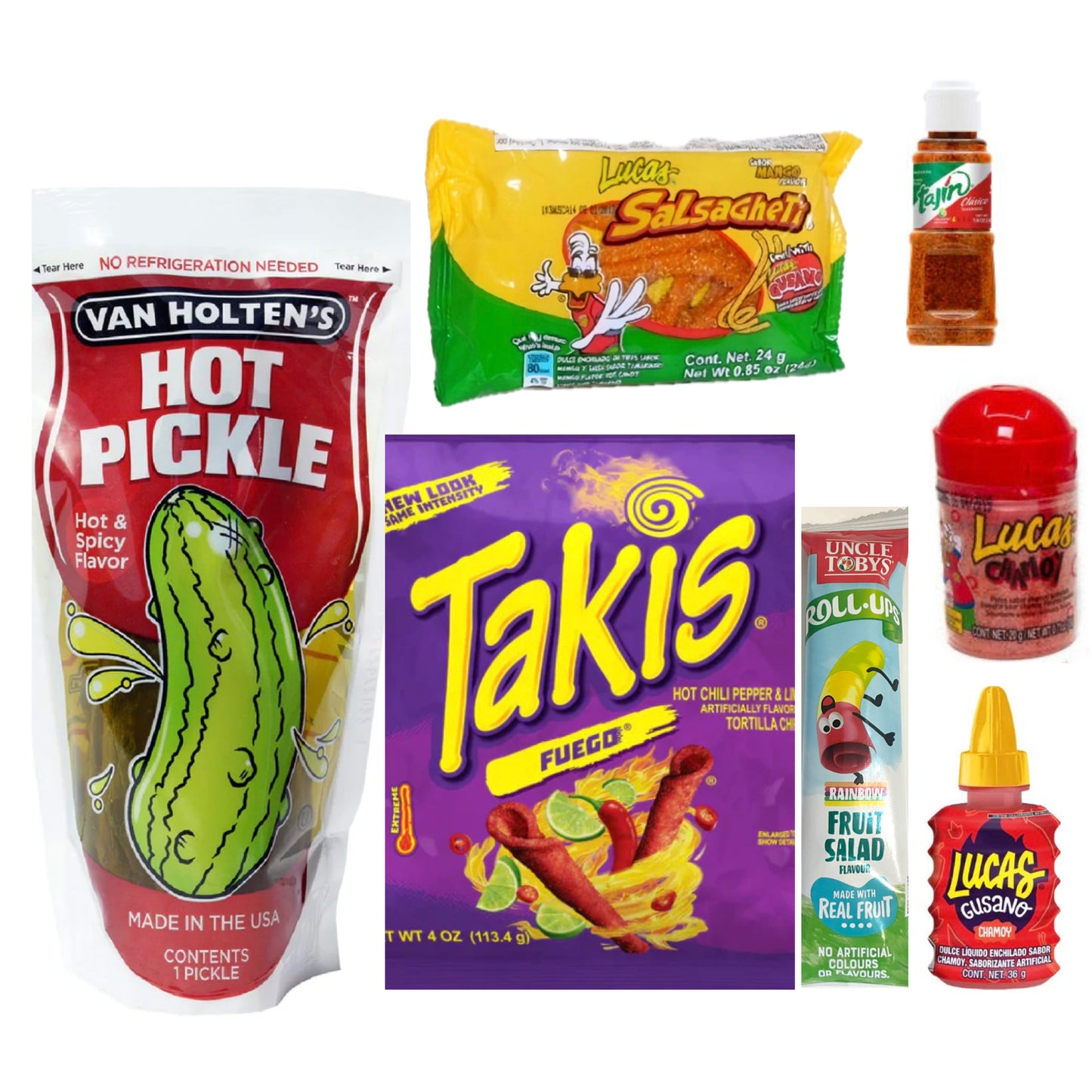 Chamoy Pickle and Takis TikTok Viral Kit Bundle Sour Dill Hot or Warheads Extreme Sour