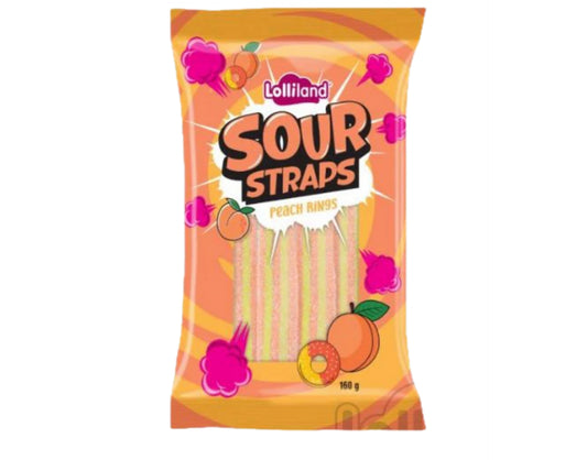 Sour Straps Peach Rings 160g